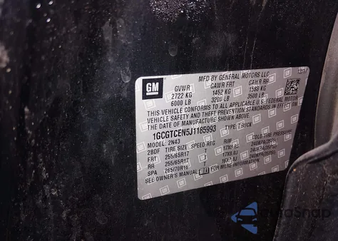 2018 Chevrolet Colorado Lt from USA, damaged, VIN 1GCGTCEN5J1185993